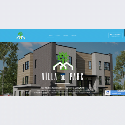 Villa du Parc | Screenshot | création de site web by Alice