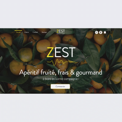 Zest | Screenshot | création de site web by Alice